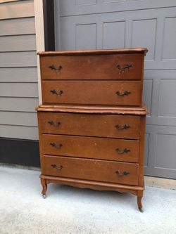 5 Drawer Tall Dresser Vintage Little Edison Maple