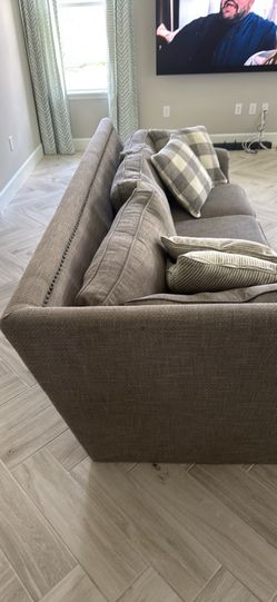 Gray fabric sectional