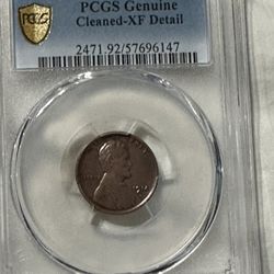1914 D PCGS Genuine, Clean XF Detail