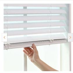 2" White Cordless Blinds In Faux Wood 