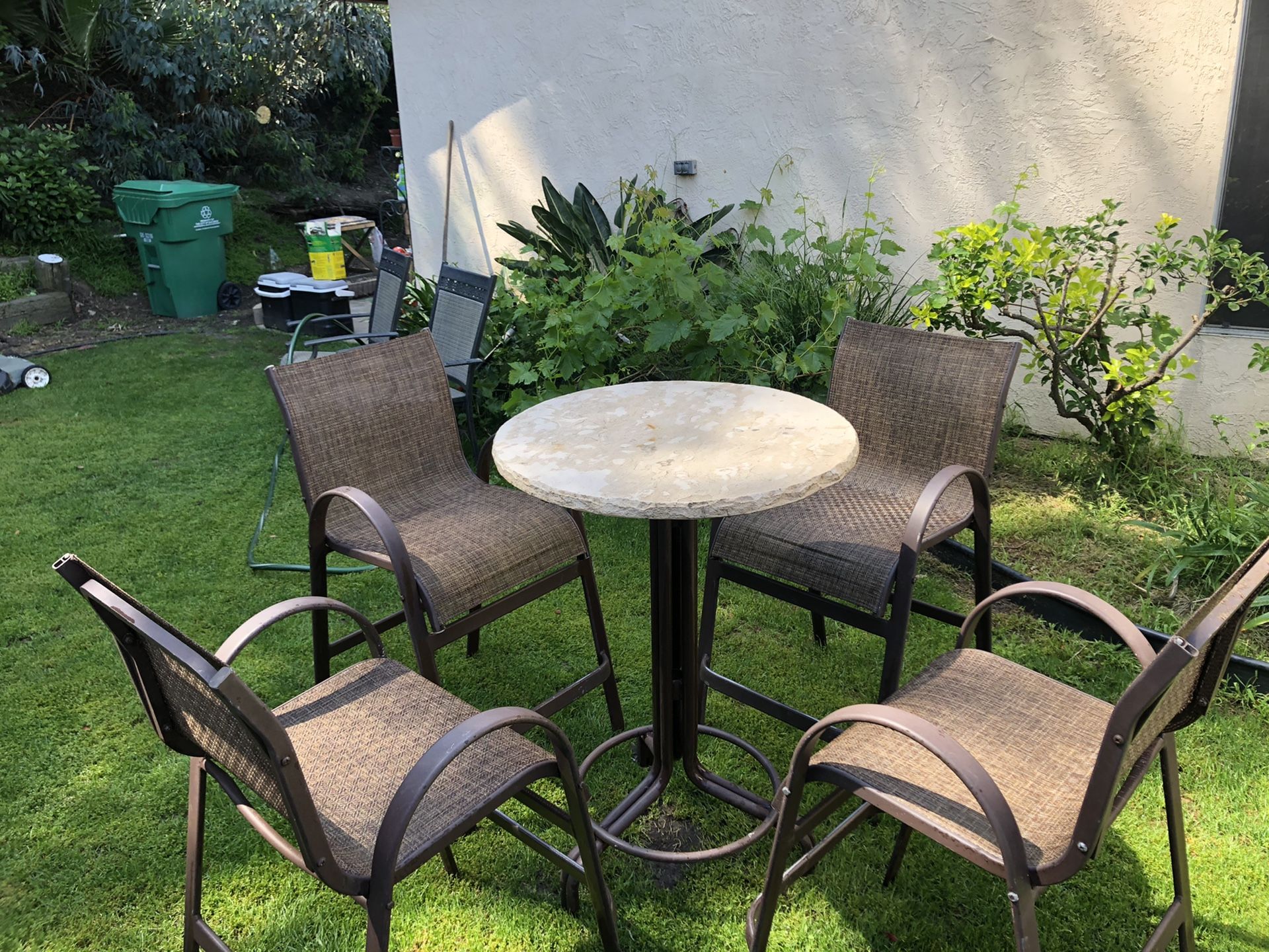 Bar Height Outdoor Furniture Table & 4 Chairs for Sale in San Diego