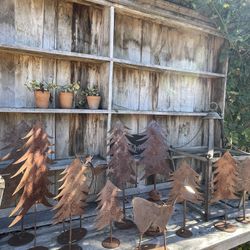 Wrought Iron Rustic Christmas Decorations 