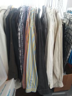 Men's Mall Brand Long Sleeve button down shirts