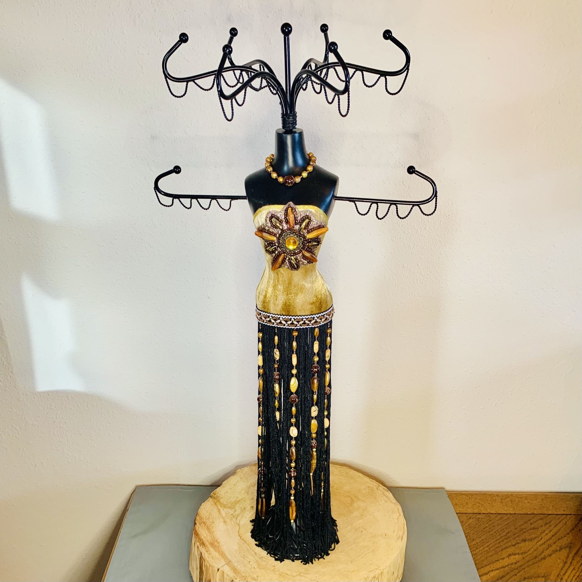 22in Tall Embellished Jewelry Mannequin Organizer Display Holder