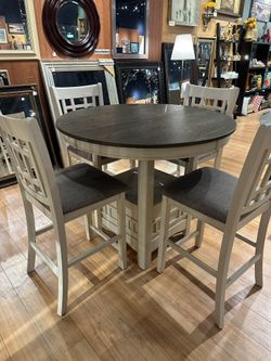 60” Oval Counter Height Set/ 42” Extendable Counter Height Table