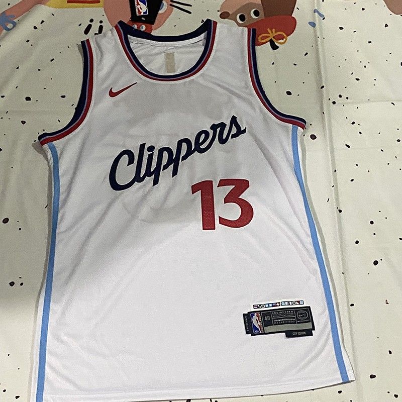 Los Angeles Clippers Player George #13 In A White Jersey
