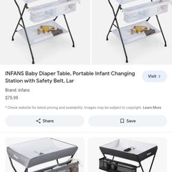 Baby Diaper Table Portable Baby Changing New $50