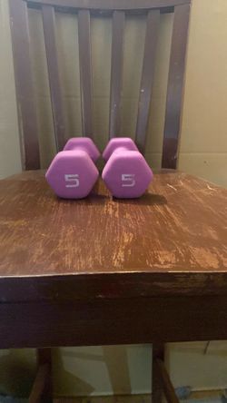 purple CAP Barbell Neoprene Coated 5-Pound Dumbbell
