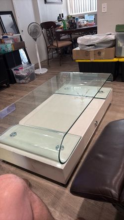 glass table with base