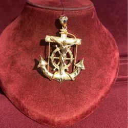 Anchor Pendant 14k 