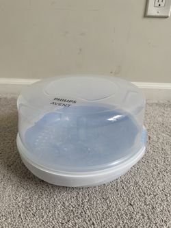 Philips Avent Microwave Steam Sterilizer (Like New) — Fits 4 Bottles + Accessories