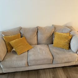 Suede Tan Couch