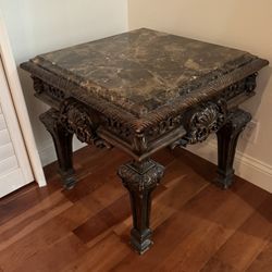 Faux Marble End Table