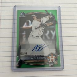 2025 Bowman Draft Xavier Neyens Auto /99 Green