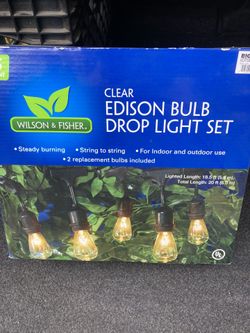 Clear Edison Bulb Drop Light Set