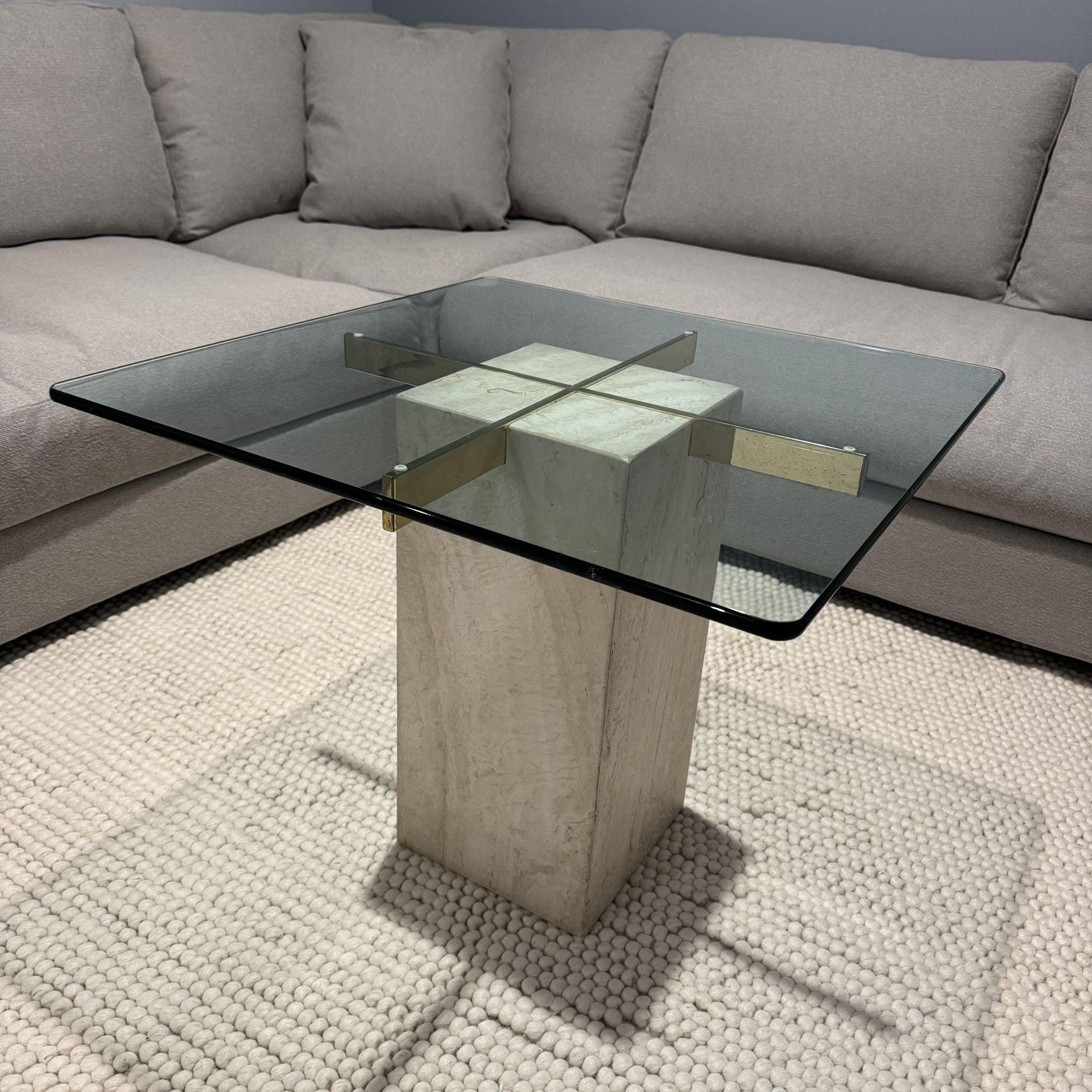 Glass & Stone Coffee Table