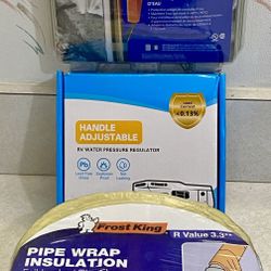 3-PIECE RV BUNDLE: EasyHeat Pipe Heating Cable, RV Water Pressure Regulator, Frost King Pipe Wrap