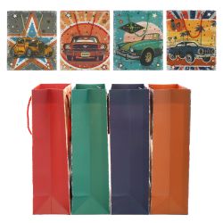 Car-Themed Flat Foil-Stamped Gift Bag (M)