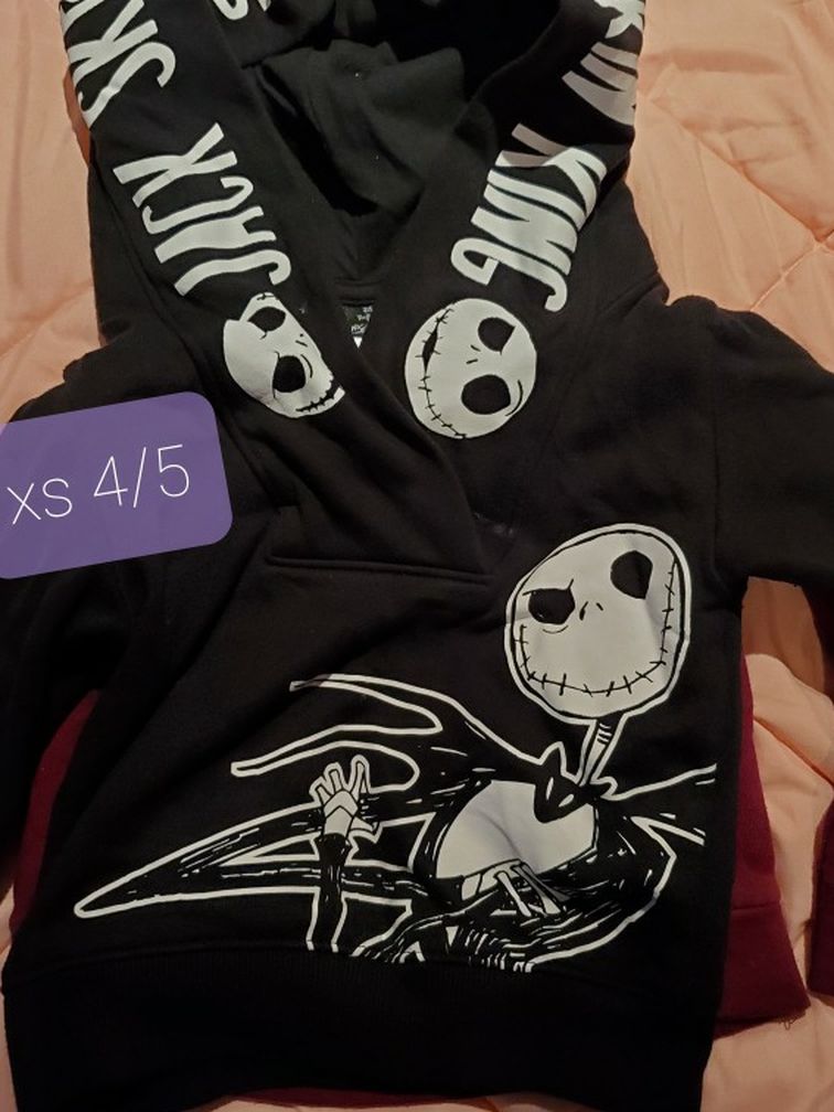 Nightmare Before Christmas Jack Skellington Sweatshirt Small Kids XS 4/5