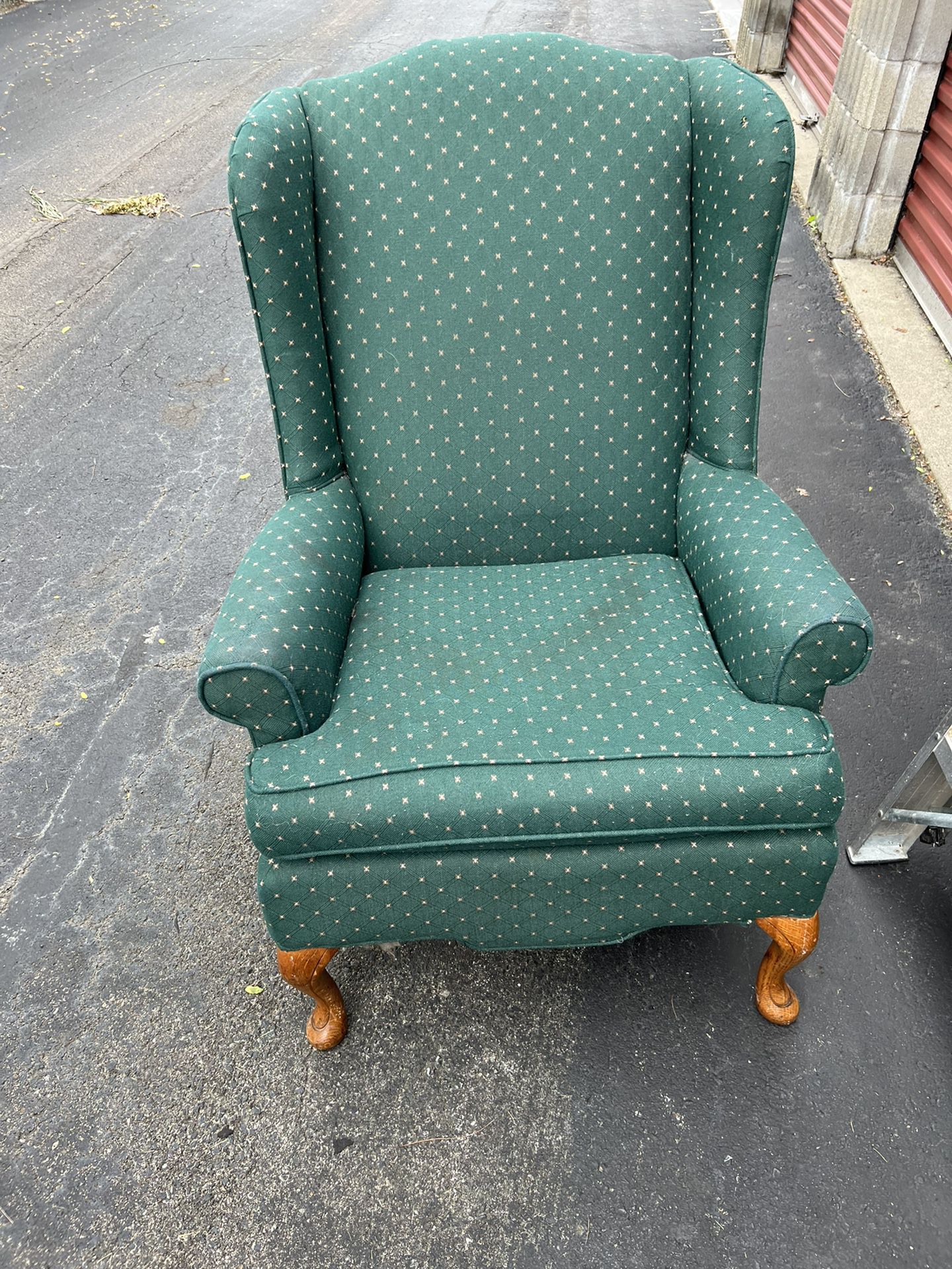 Green Hard Back Chair $30