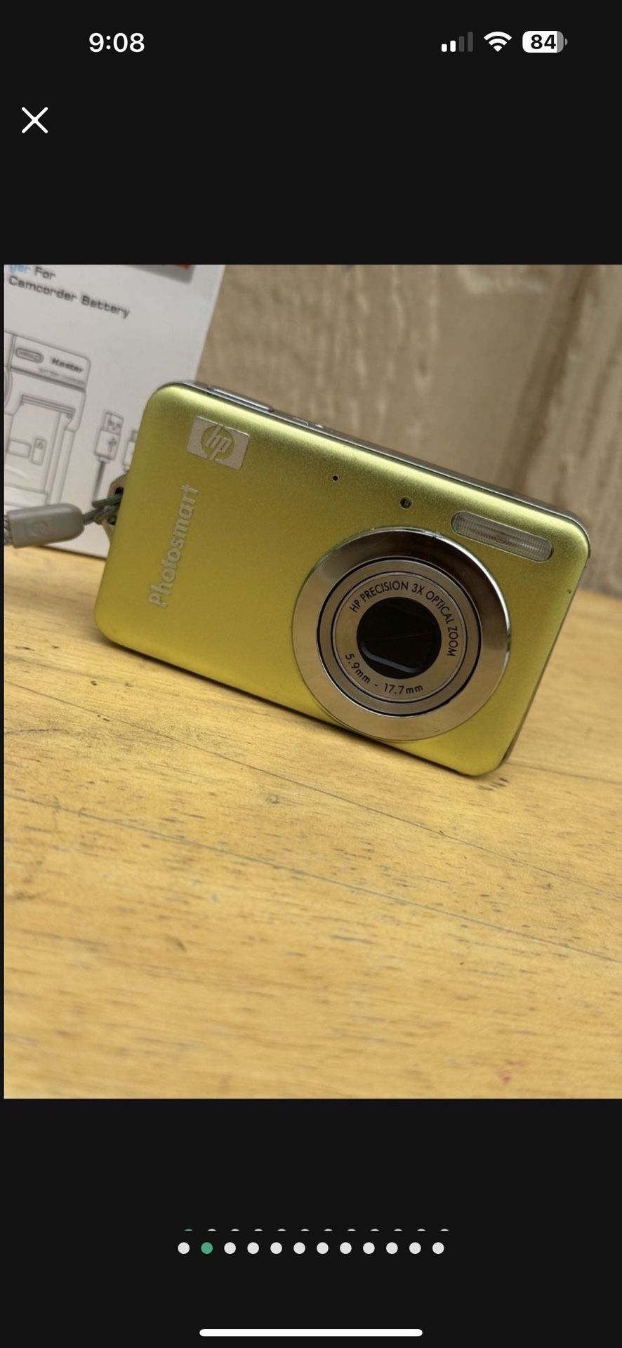 HP Photosmart R742 Green - 7MP Digital Camera 3X Optical Zoom W Battery Tested