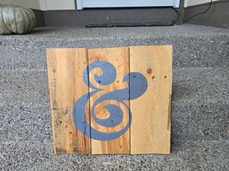 Wood Ampersand Sign