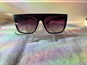 Quay Jaded 126 Square Oversized Tortoise Sunglasses Purple Gradient UV400