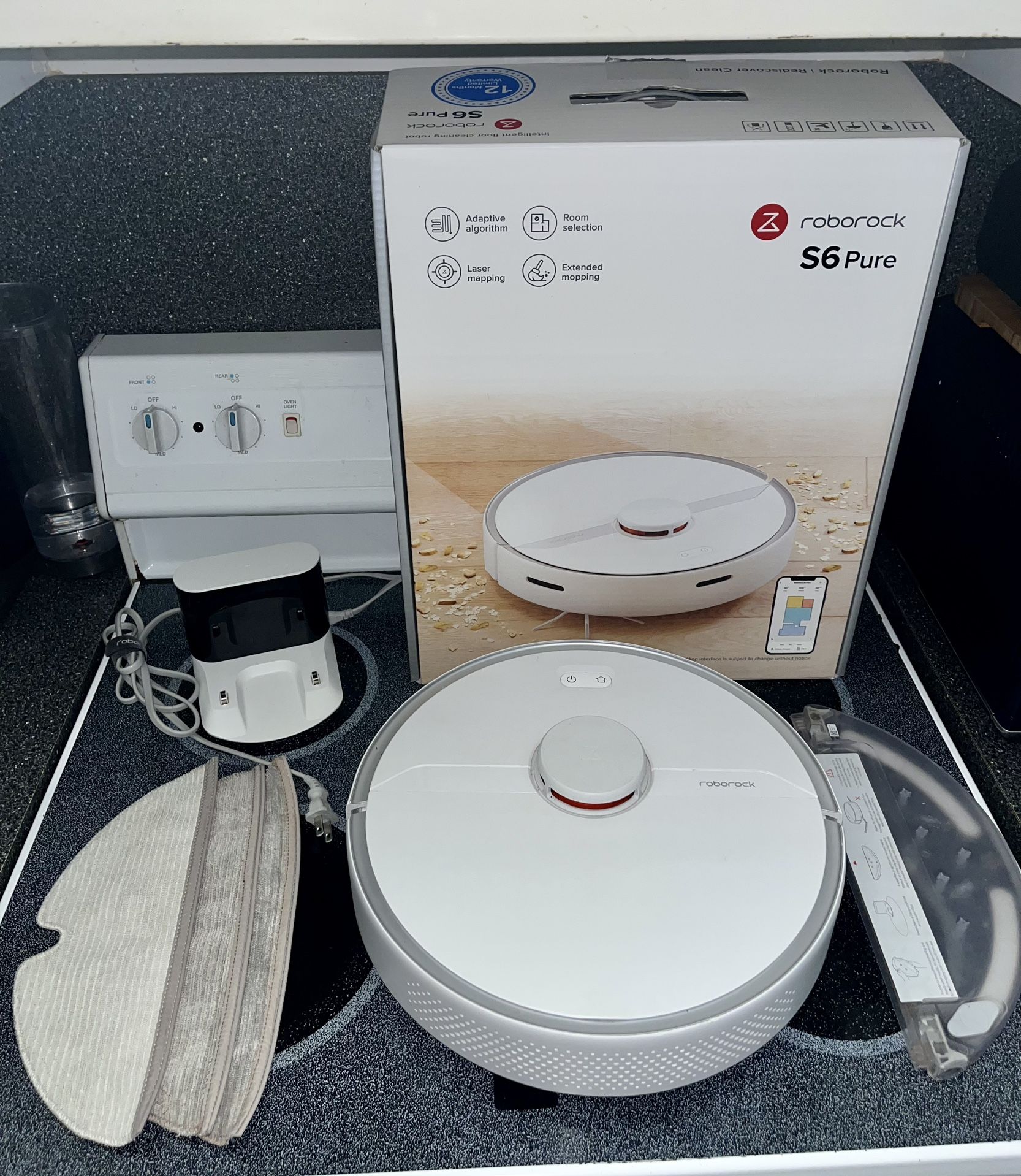 Roborock S6 Pure Robot Vacuum and Mop Multi Floor Mapping Alexa Wifi