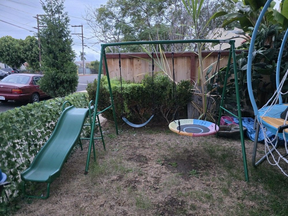 Swing Set With Slide 