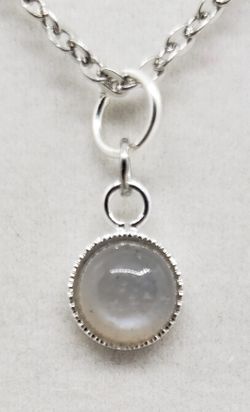 Natural Moonstone Silver Necklace