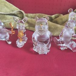 Lenox Disney Full Lead Crystal - 4 Piece Winnie The Pooh And Friends Collection