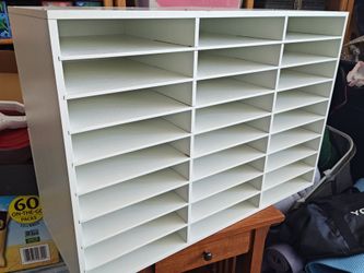 27 Compartment Literature Mail Document Letter Sorter Organizer Cubbies