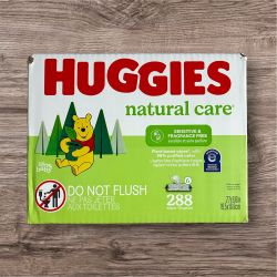 Huggies Natural Care Sensitive Baby Wipes, Unscented 6 PK 288 CT