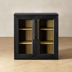 mopio Blake Storage Cabinet, Sideboard Buffet Cabinet with Storage, Small Modular Accent Display Case, Kitchen Coffee Bar Pantry Organizer, Media Cons