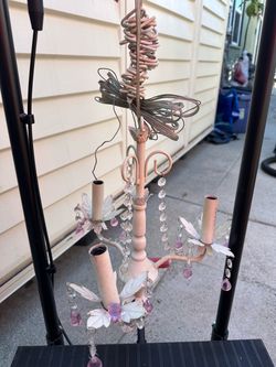 Vintage Pink and White With Chrystal’s Clear and Pink