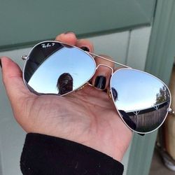 Sophia- Rose Gold Aviator Mirrored Sunglasses