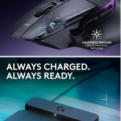 Logitech G502X plus & Powerplay wireless charging mouse pad combo