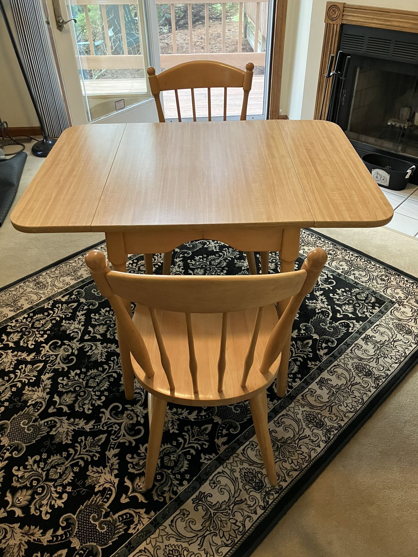 Drop Leaf Table With 2 Chairs