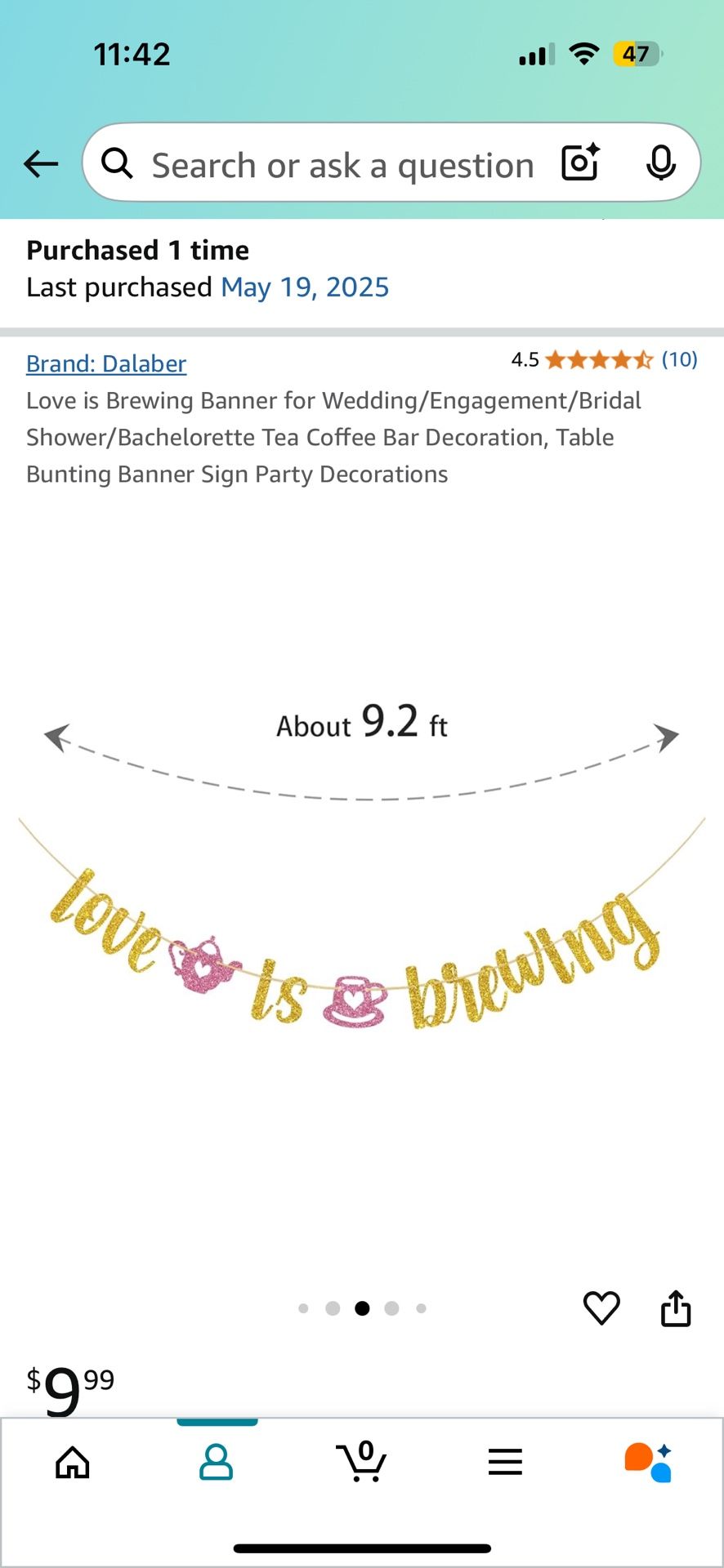 Love Is brewing: banner Bridal Shower Decor