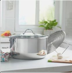 Stainless Steel Stock Pot with Steamer Insert