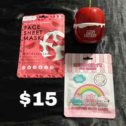 2 Face Masks + Cherry Perfume 