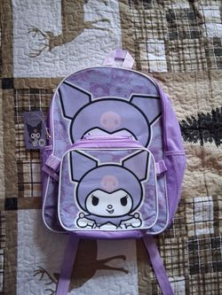 Kuromi Backpack with Detachable Lunchbag 16 inches tall