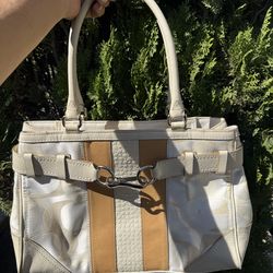 Coach Hamptons Optic Signature Stripe carryall