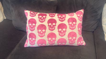 Pink Day of Dead Throw Pillow
