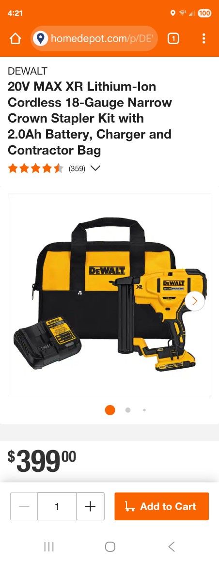 Dewalt Stapler New!!! Grapadora Dewalt Nueva!!