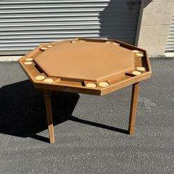 Vintage Kestell Period Style Folding Poker Table Approximately 4 feet across