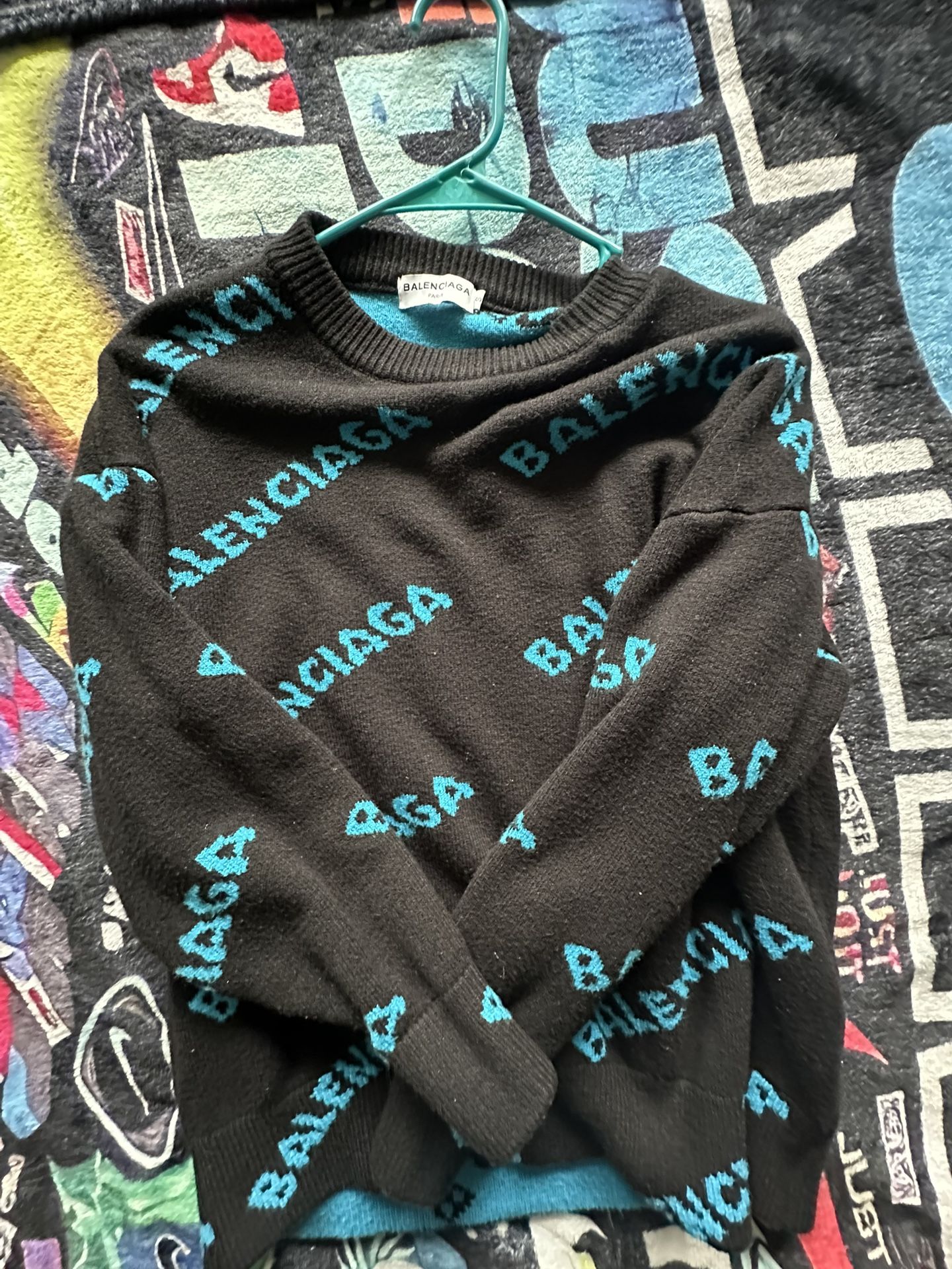 Balenciaga All over Logo Sweatshirt