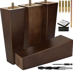 Premium Walnut Square Furniture Legs