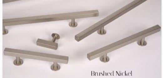 8 Kitchen or bath cabinet brushed nickel hardware