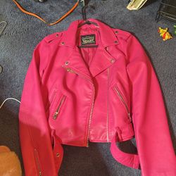 Pink Levi Pleather jacket